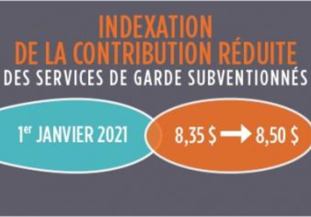 Indexation de la contribution r&eacute;duite